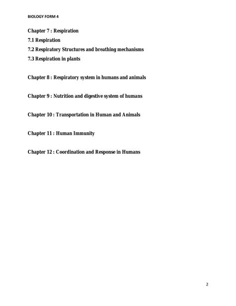 Biology Form 4 Full Notes Biology Form 4 Spm Thinkswap