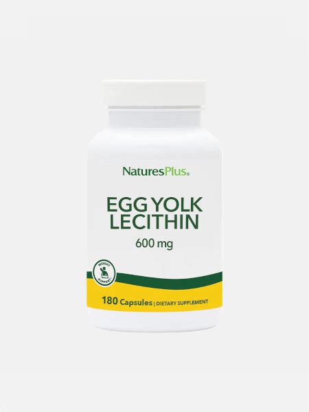 Egg Yolk Lecithin 600 Mg 180 Cápsulas Natures Plus