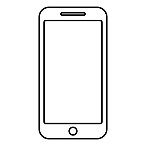 Smartphone icon black color outline vector 5158534 Vector Art at Vecteezy