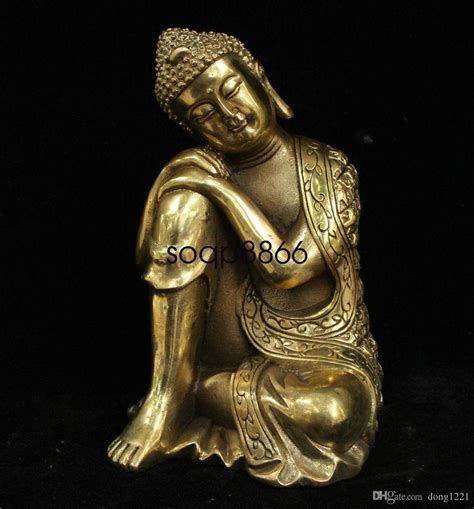 Budismo Tibetano Asiento De Bronce Dormir Shakyamuni Amitabha Buddha