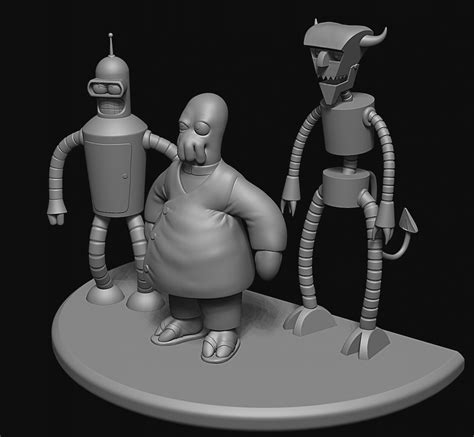 Artstation Futurama Characters For 3d Printing Resources