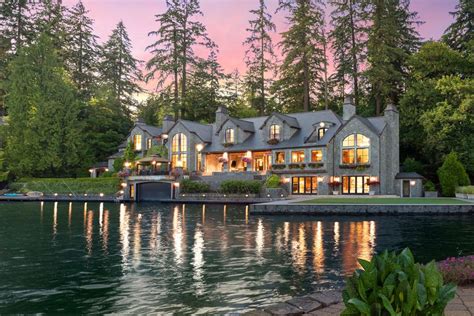 Magnificent Lakefront Mansion With Private Boat Dock