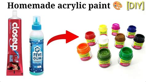 How To Make Acrylic Paint At Home Homemade Acrylic Paint Colour