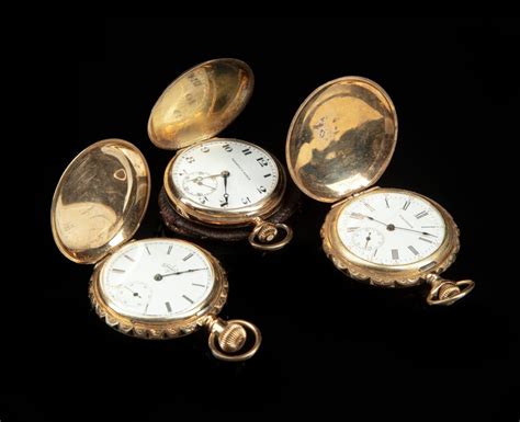 Sold At Auction Three Gold Pocket Watches