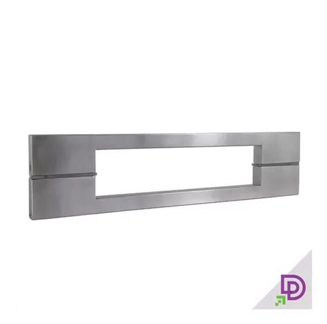 Puxador Duplo Para Porta Pivotante Em Aço Inox Twin 40cm Escovado