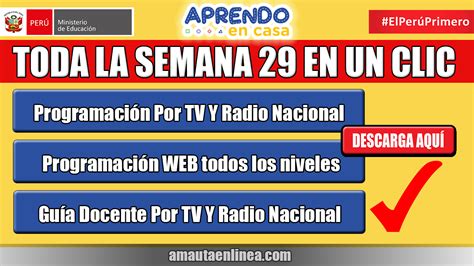 Toda La Semana Programaciones Tv Radio Web Gu A Docente Y La