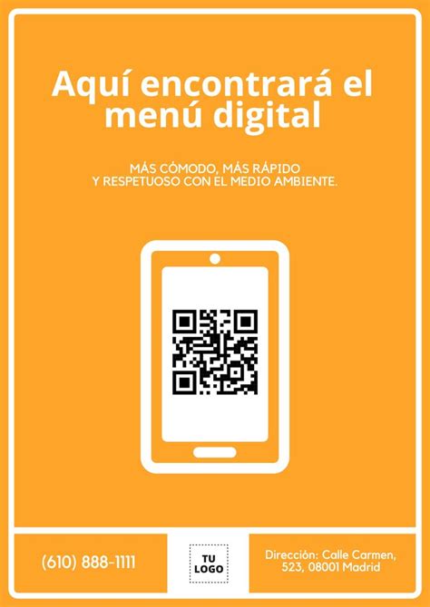 Menú digital con QR a editar online Menús digitales Diseño de menu