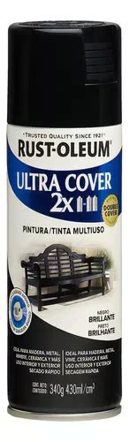 Pintura Aerosol Ultra Cover Colores 340 Ml Rust Oleum Rex Color Negro