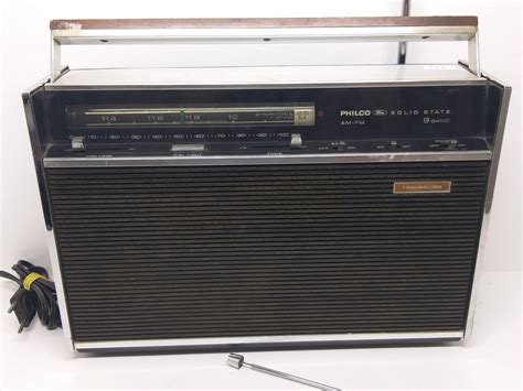 R Dio Transglobe Philco Solid State Band Am Fm Pa