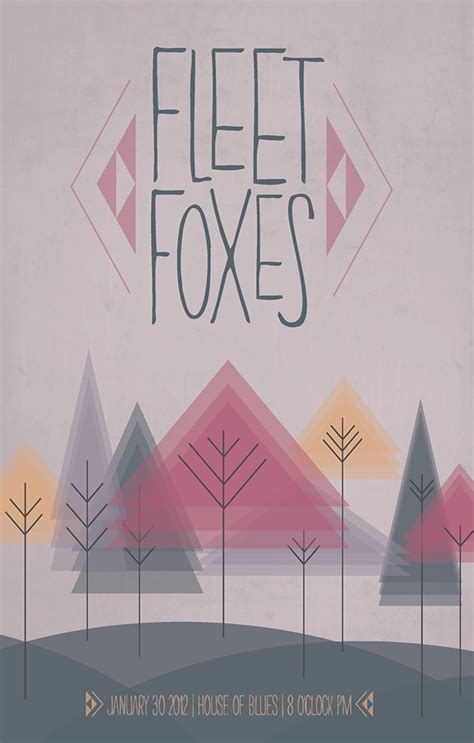 Fleet Foxes Band Poster On Behance