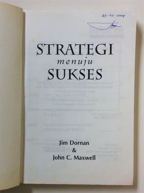 Jual Buku Strategi Menuju Sukses Jim Dornan John C Maxwell