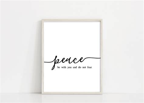 Peace Bible Verse - Inspirational Wall Art - Black and White Print ...