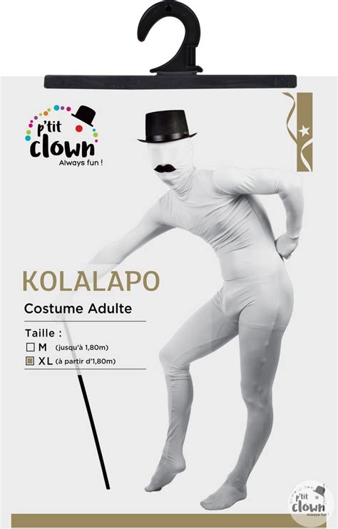 COSTUME KOLALAPO BLANC ADULTE XL P TIT CLOWN 30421 Boumba Boutique