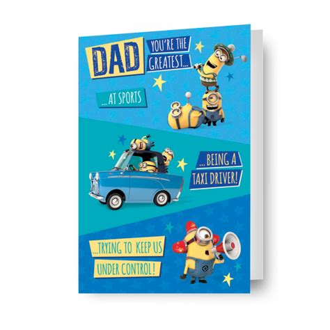 Despicable Me Minions Dad Youre The Greatest Fathers Day Card