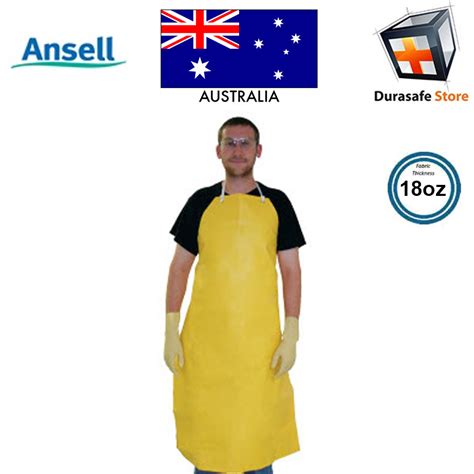 Ansell® Yu48 Urethanenylon Apron Yellow 35w X 48l Durasafe Shop