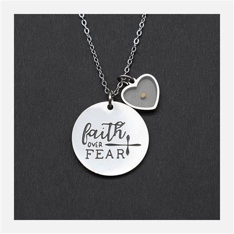 Faith Over Fear Mustard Seed Necklace Inspiration