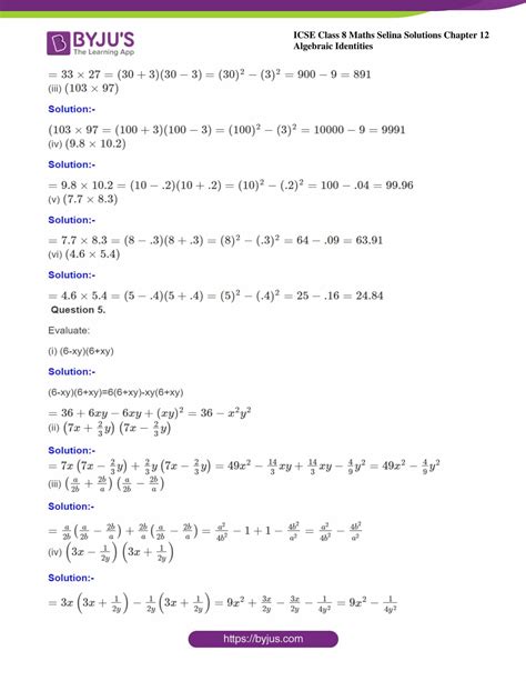 Selina Solutions Class Concise Maths Chapter Algebraic Identities