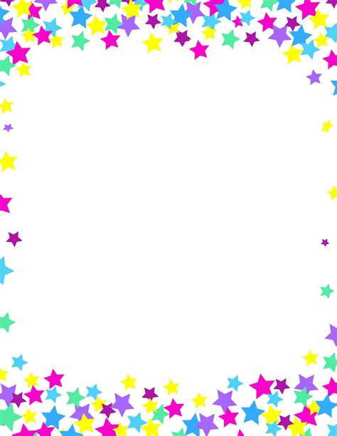 Colorful Stars Border