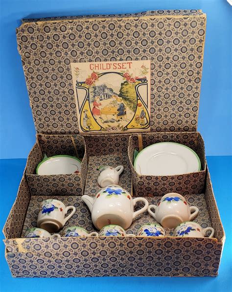 Vintage Made in Japan Child's Tea Set in Original Decorative Box - Etsy