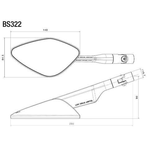 Rizoma Namic Sport Motorradspiegel Grau