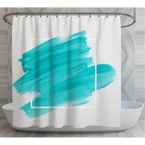 Aqua and White Shower Curtains Aqua Bathroom Decor - Etsy