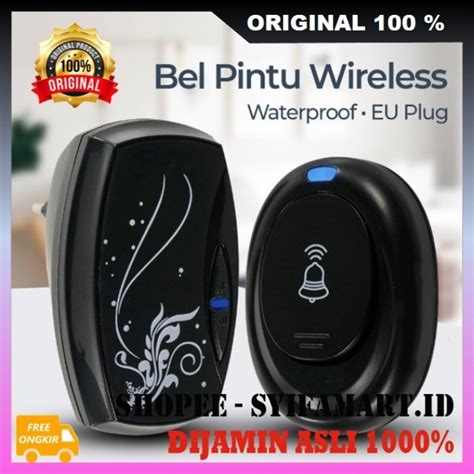 Jual Wireless Doorbell Bel Rumah Wireless Waterproof Bel Pintu Rumah