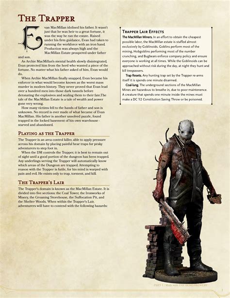 Oc Dead By Daylight The Trapper As A Monster For Dandd 5e Rdnd