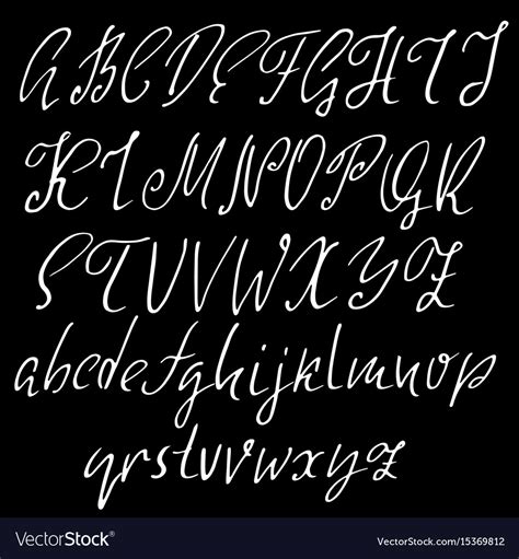 Hand Drawn Elegant Calligraphy Font Modern Brush Vector Image