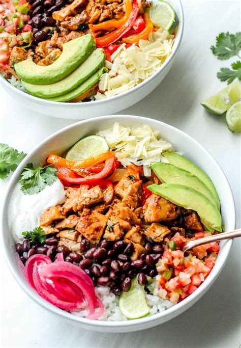 Sheet Pan Chipotle Chicken Burrito Bowls Gluten Free All The