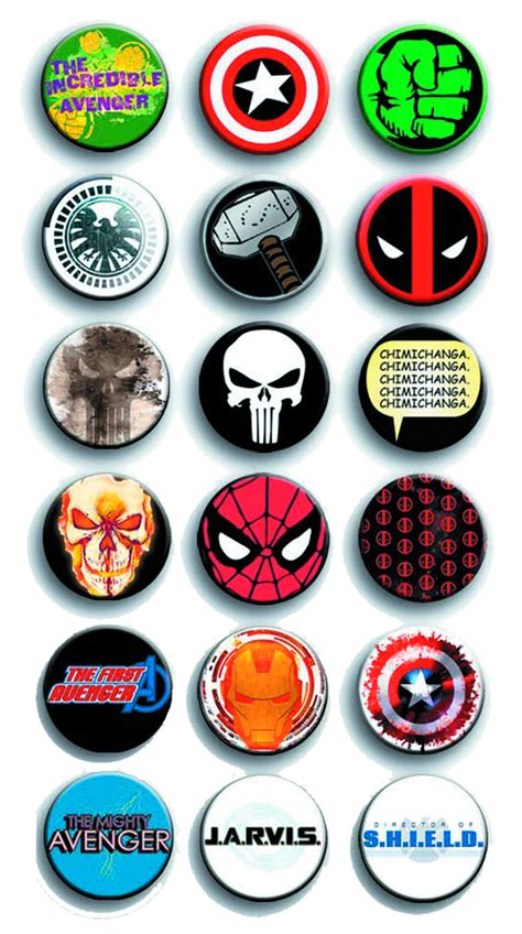 May152673 Marvel Comics Logos Ser 1 144pc Button Asst Previews World