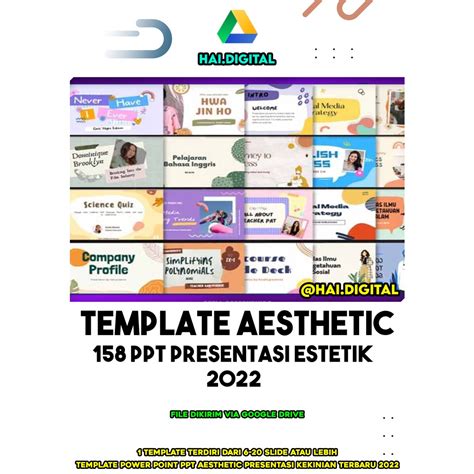 Jual 158 Template Powerpoint Aesthetic Format Ppt Presentasi Estetik Kekinian Terbaru 2022