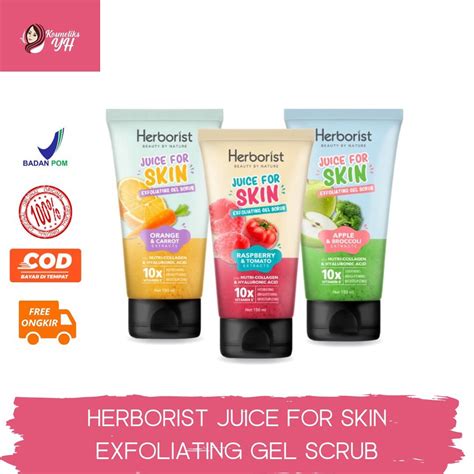 Jual Herborist Juice For Skin Exfoliating Gel Scrub Shopee Indonesia