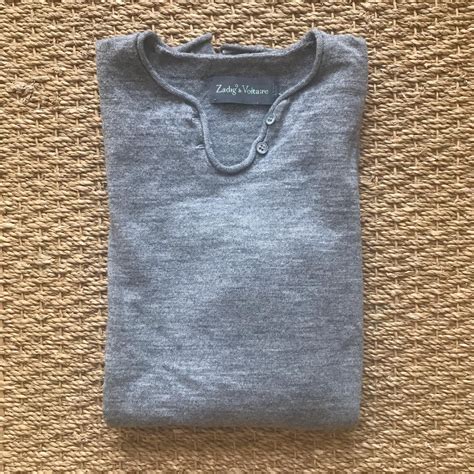 Zadig And Voltaire Grey Cashmere Long Sleeve Cute Depop