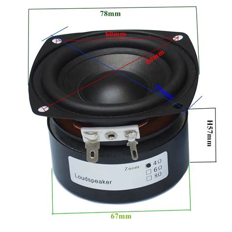 Haut Parleur 4 Ohms Caisson De Basses HIFI Sound Design Haut Parleur