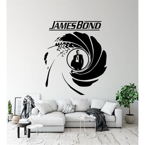 Sticker James Bond 007 Autocollant Mural Déco Chambre Bureau