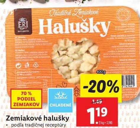 Zemiakové halušky podľa tradičnej receptúry 400g v akcii Zlacnene sk