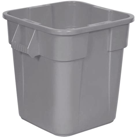 Rubbermaid Fg352600gray Brute 28 Gallon Square Gray Trash Can