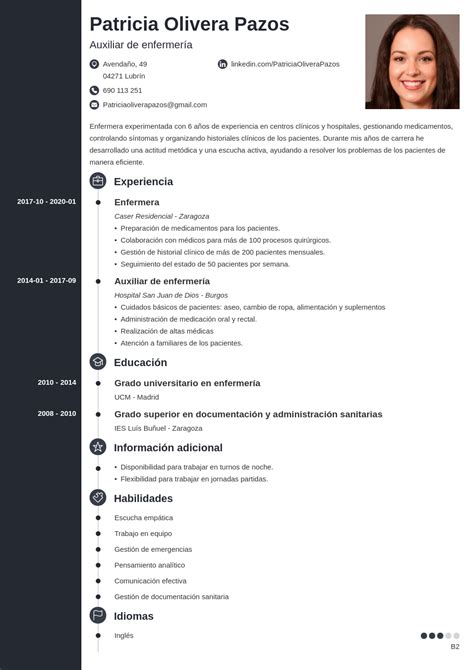 Curriculum Vitae De Enfermera Ejemplo Y Gu A