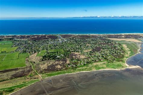 Luftaufnahme Kampen Sylt Ortsansicht an der Meeres Küste in Kampen