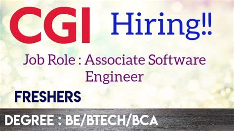 CGI Hiring Freshers For The Role Of Associate Software Engineer YouTube