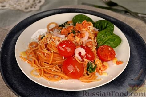 Паста с креветками, рецепты на RussianFood.com: 58 рецептов пасты с ...