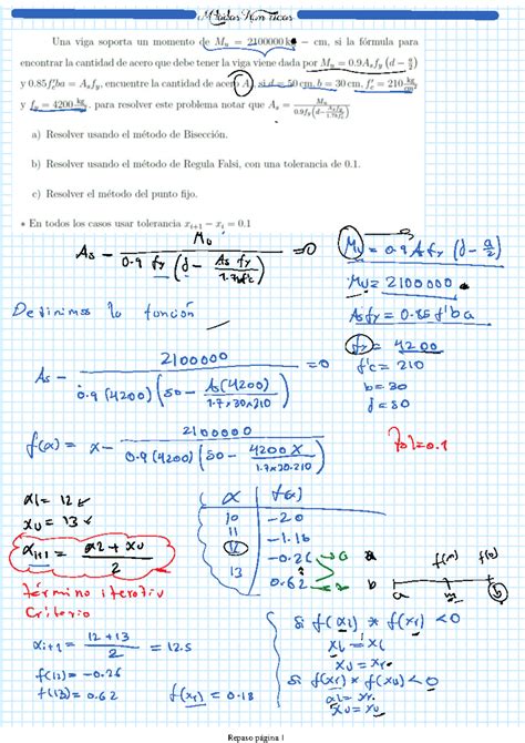 Repaso Metodos Numericos Aplicado M Todos Num Ricos M Todos