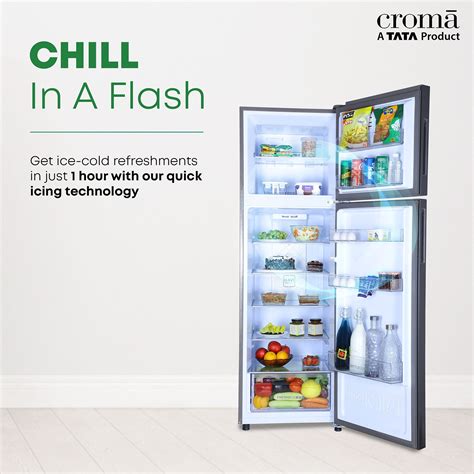 Buy Croma 268 Litres 3 Star Frost Free Double Door Convertible