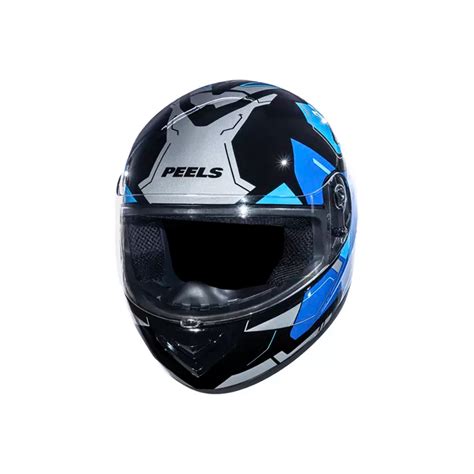 Capacete Peels Spike Lup Preto E Azul SBS Motos