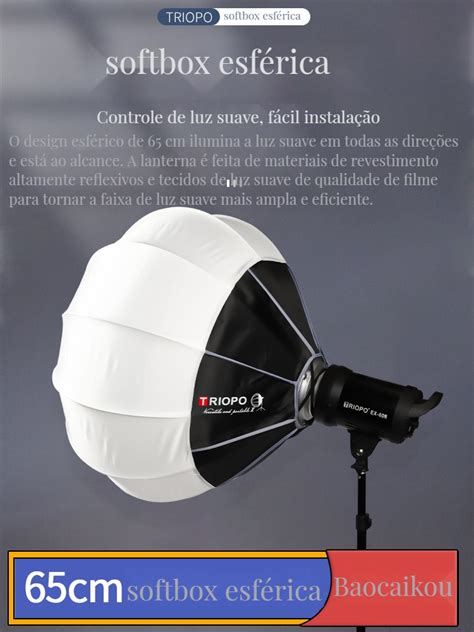 TRIOPO Lanterna Softbox Modificador De Luz 55 65 85cm De Libera O R