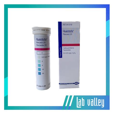 กระดาษวดคาเปอรออกไซด Hydrogen peroxide Test Strip แลป วลเลย