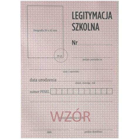 Druk Offsetowy Legitymacja Szkolna A Typograf