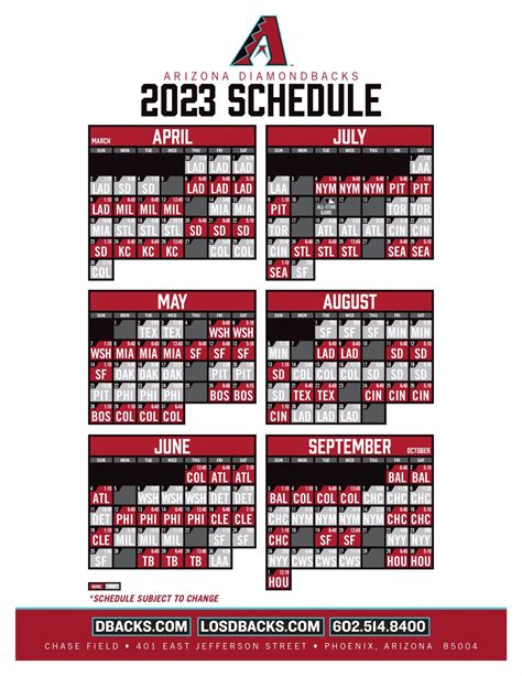 Arizona Diamondbacks 2025 Schedule - Cleo Winnifred