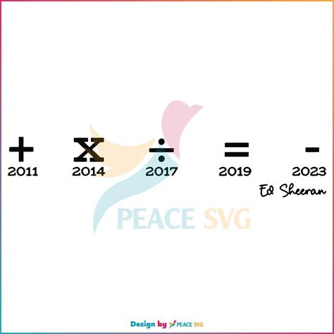 Ed Sheeran Mathematics Tour Svg Graphic Design Files Peacesvg