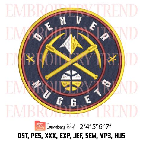 Denver Nuggets Logo Embroidery Basketball Embroidery Design File